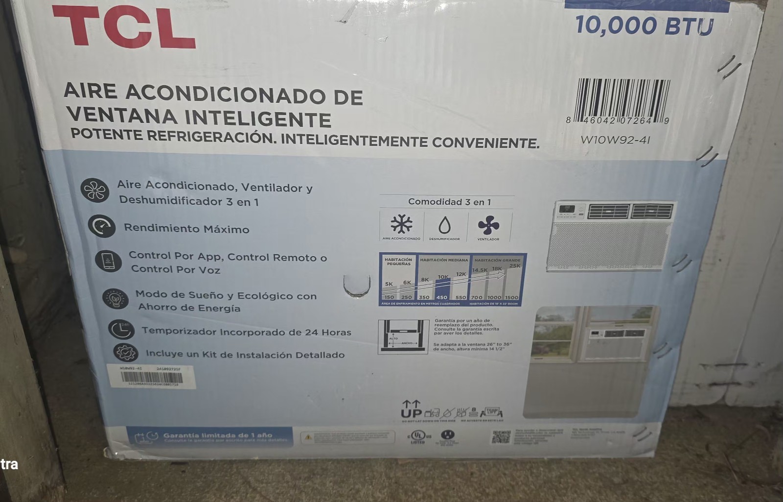 TCL 10,000 BTU Smart Window Air Conditioner Remote/App/Voice Control W10W92-4I
