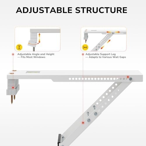 AC Window Air Conditioner Support Bracket, Universal AC Support Bracket for 12,0