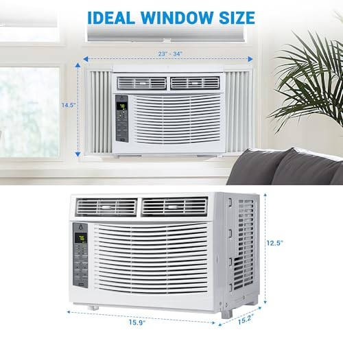 6000-BTU Window Air Conditioner Up to 250 Sqf | Remote Control, Cool & Fan