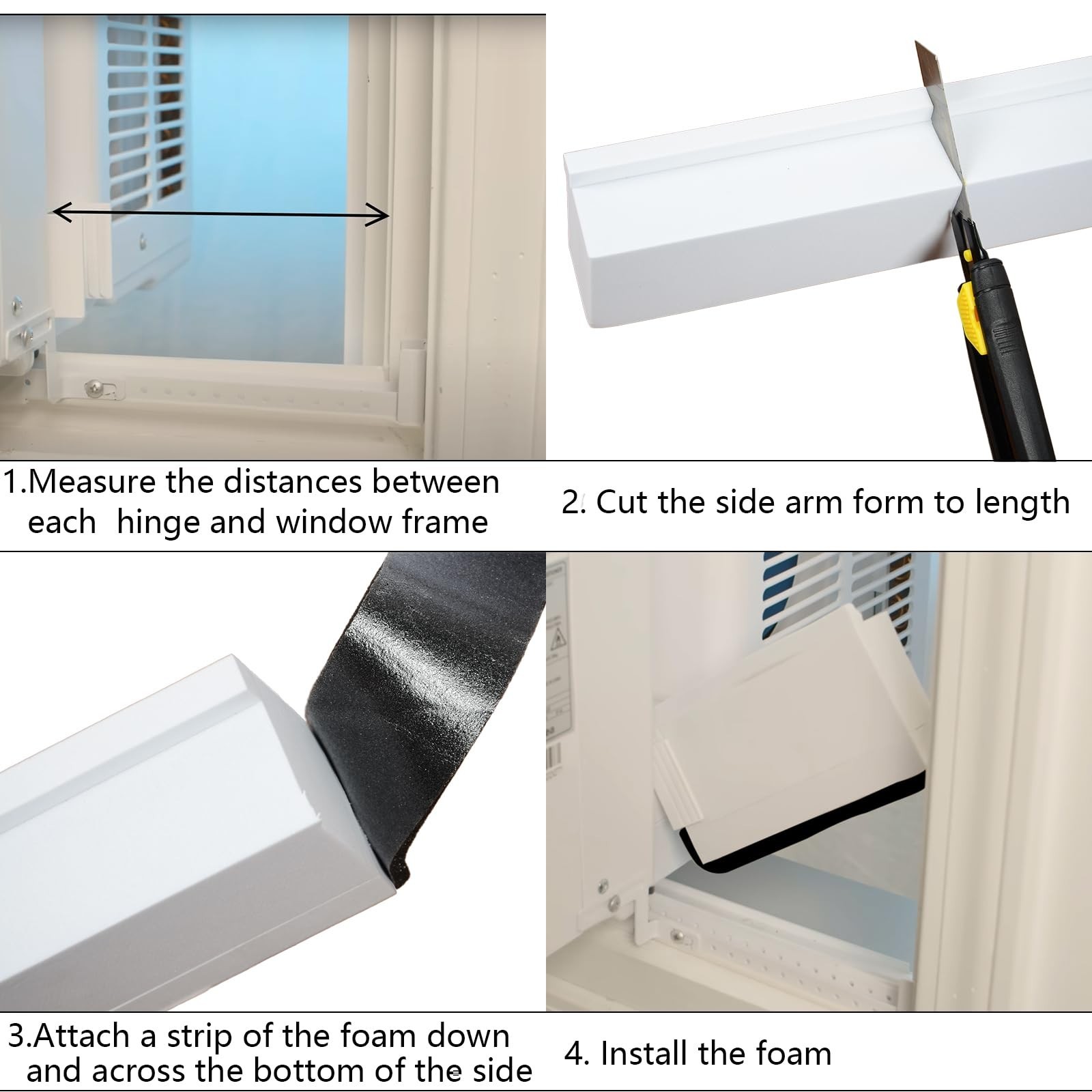 5 Pack Foam Block for U-Shaped Window AC Installation with Weather Seal Strip