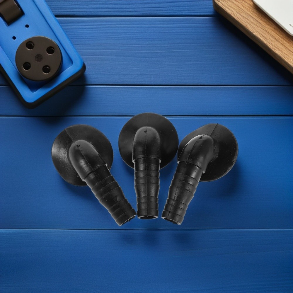 6Pcs Black PVC Ac Drain Hose Elbow Adapter Easy Install Water Pipe Connector