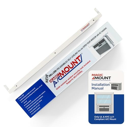 Window AC Bracket – No Tools or Drilling Required – Adjustable Fit (25″-42″) –