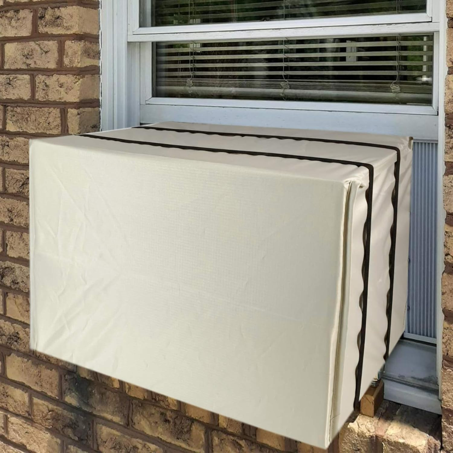 Window Air Conditioner Cover L 27″W x 23″D x 18″H Beige