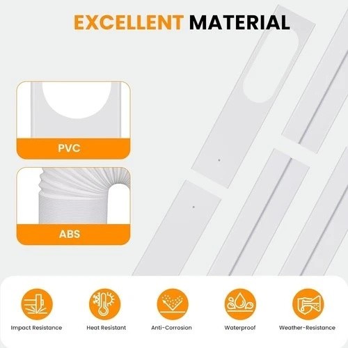 Portable Air Conditioner Kit with Hose and Panels Adjustable Window Seal Kit wit
