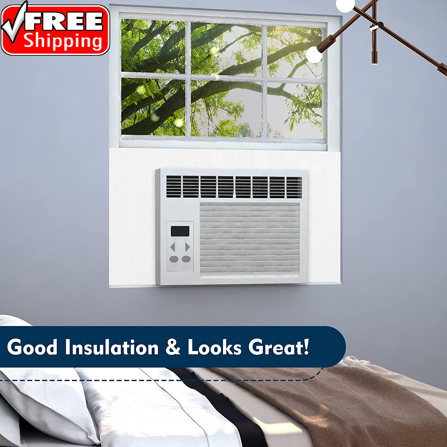 Window Air Conditioner Surround Foam Insulation Panels,Ac Side Insulating Sun Bl