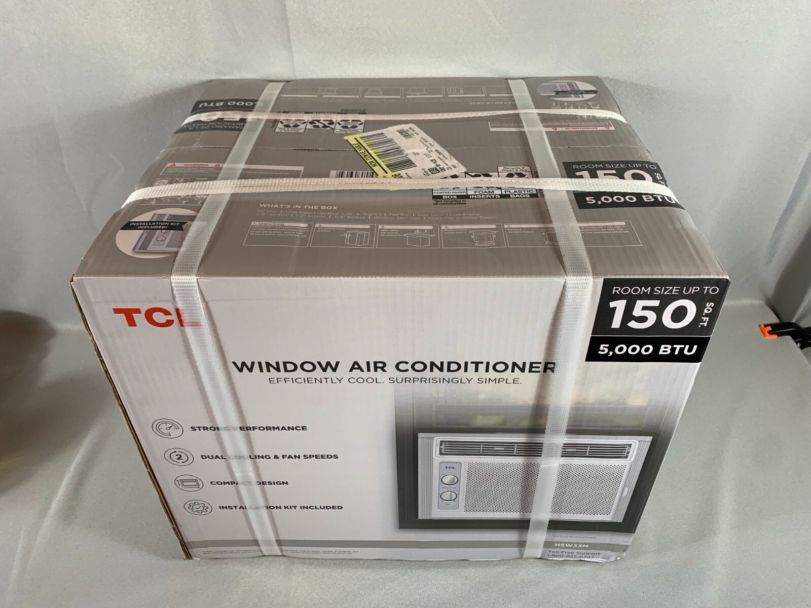 TCL Window Mounted Air Conditioner A/C Unit 150 Sq Ft 5000 BTU H5W33M New Sealed