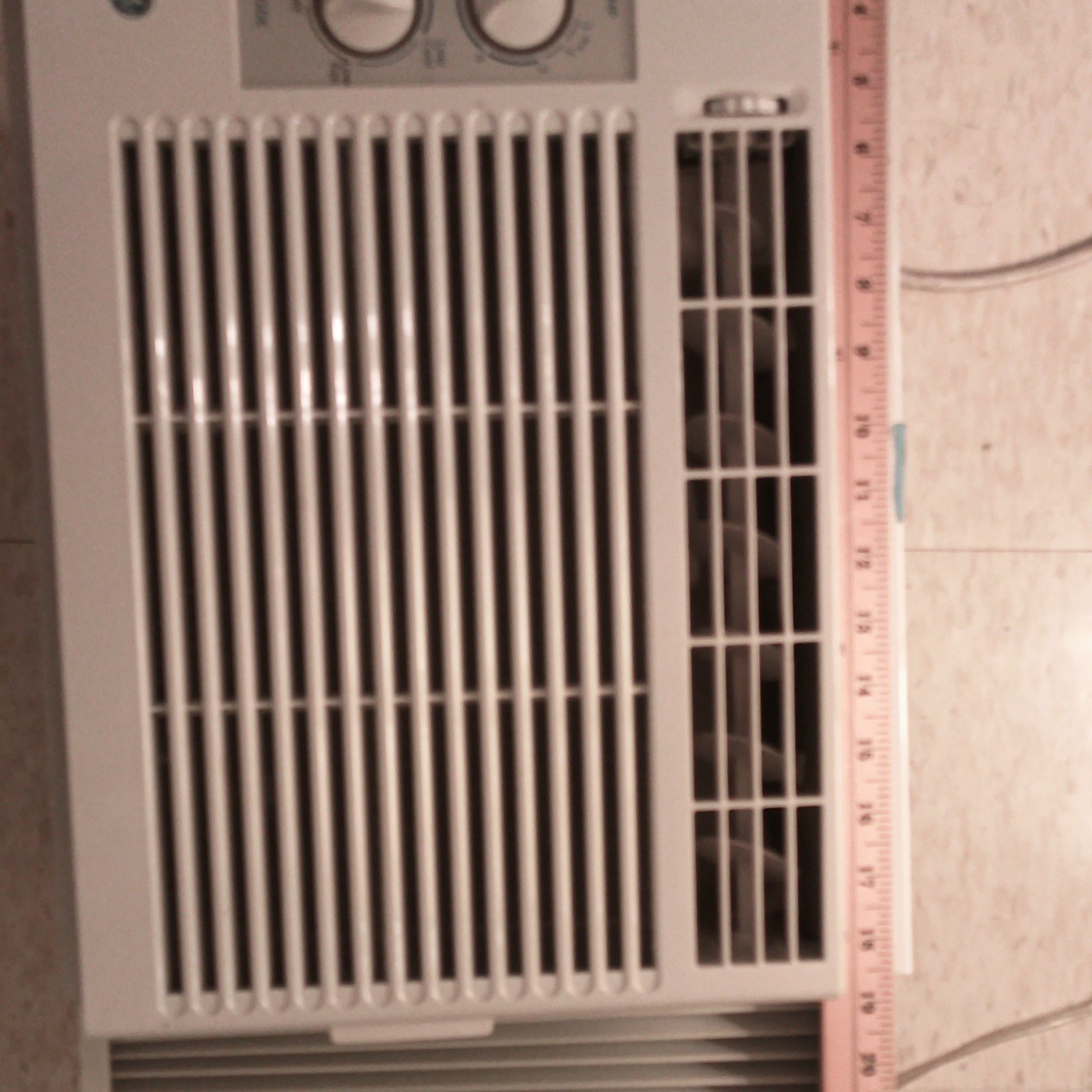 GE AET05LCW1 5050 BTU 115V Window AC White Mechanical Dial Fan Only 2-Speed