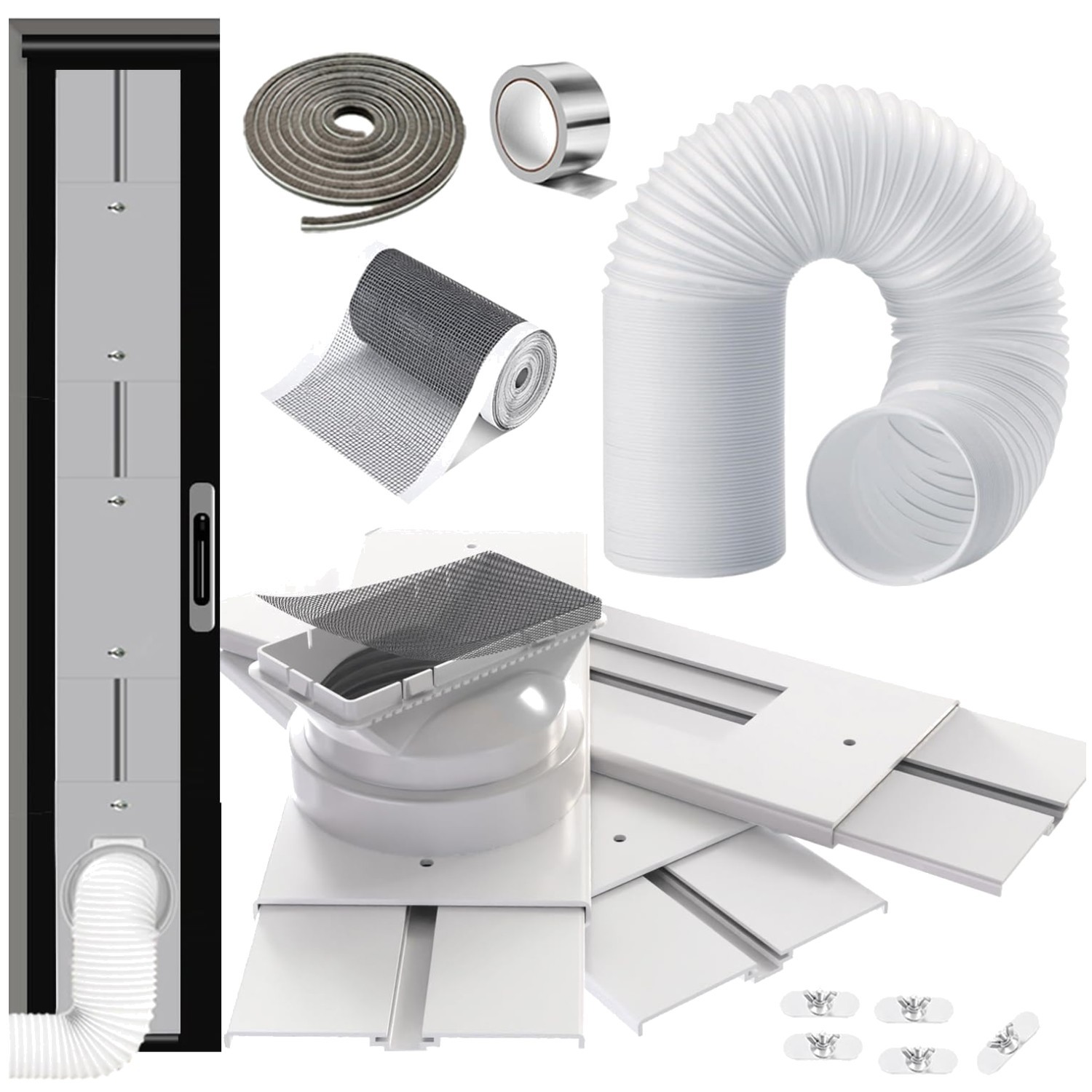 Sliding Door AC Vent Kit – Filter Screen & Weather Stripping