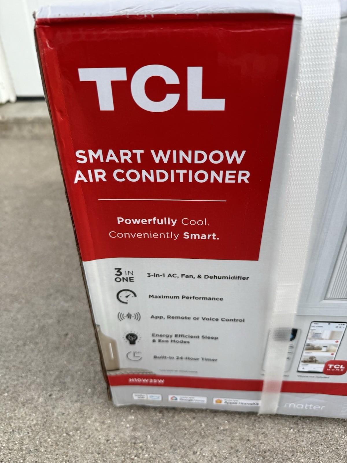TCL H10W35W 10000 BTU Smart Window Air Conditioner with Remote 450 Sq. Ft. NEW
