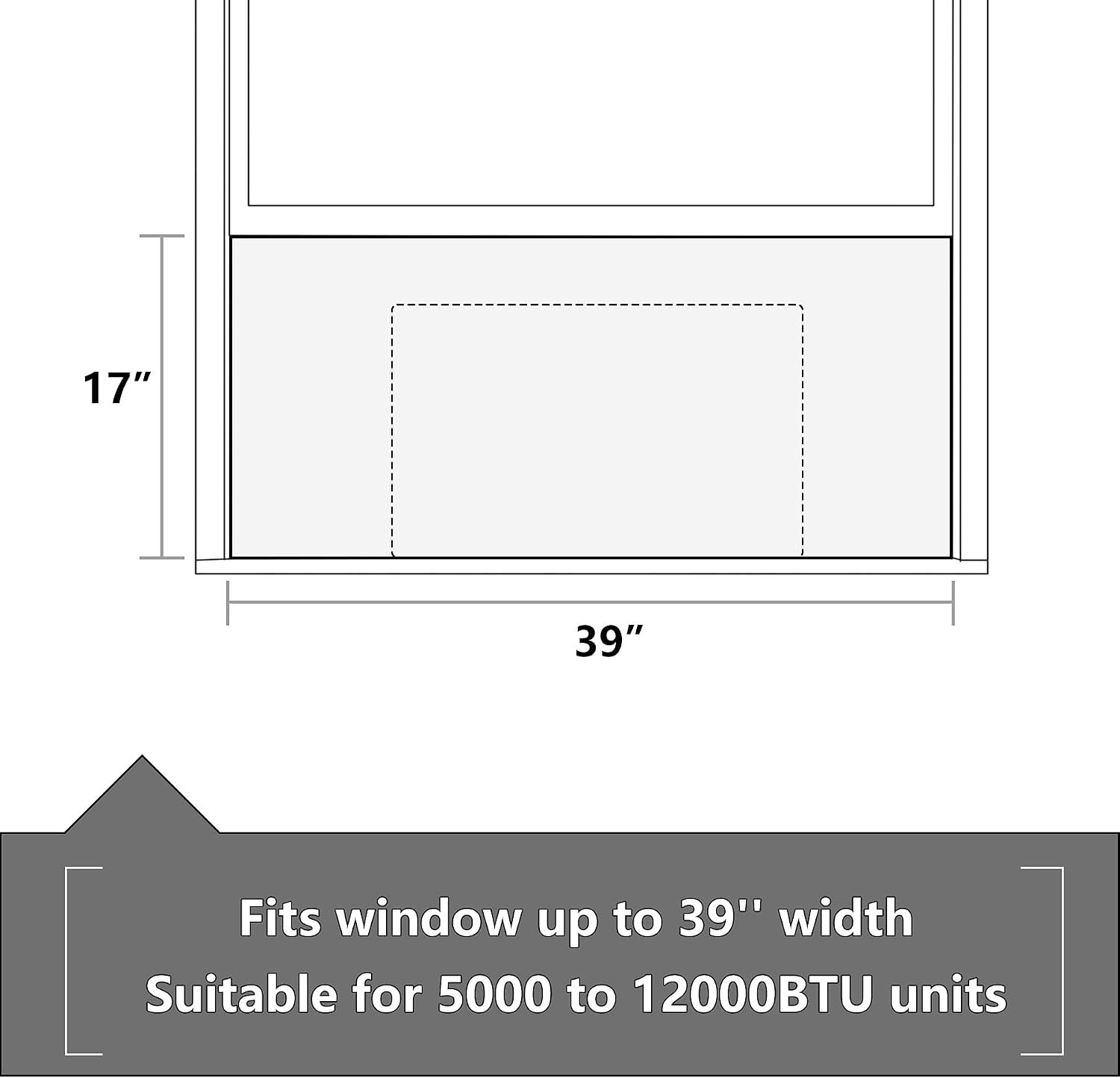 BJADE’S Window Air Conditioner Side Insulated Foam Panel, One-piece Full Surr…