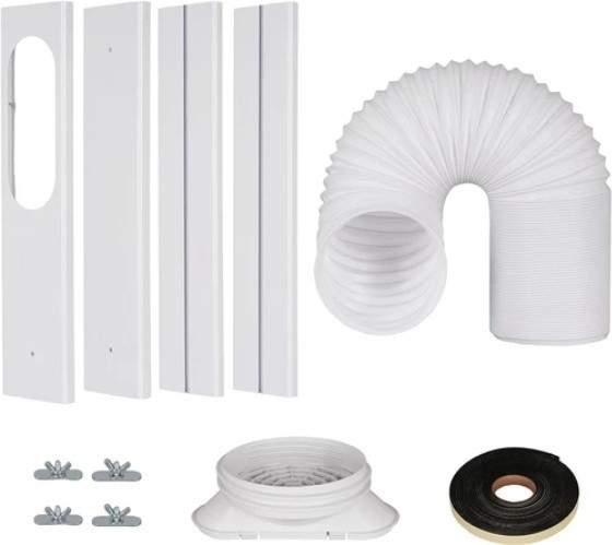 Portable Air Conditioner Kit with Hose and Panels Adjustable Window Seal Kit wit