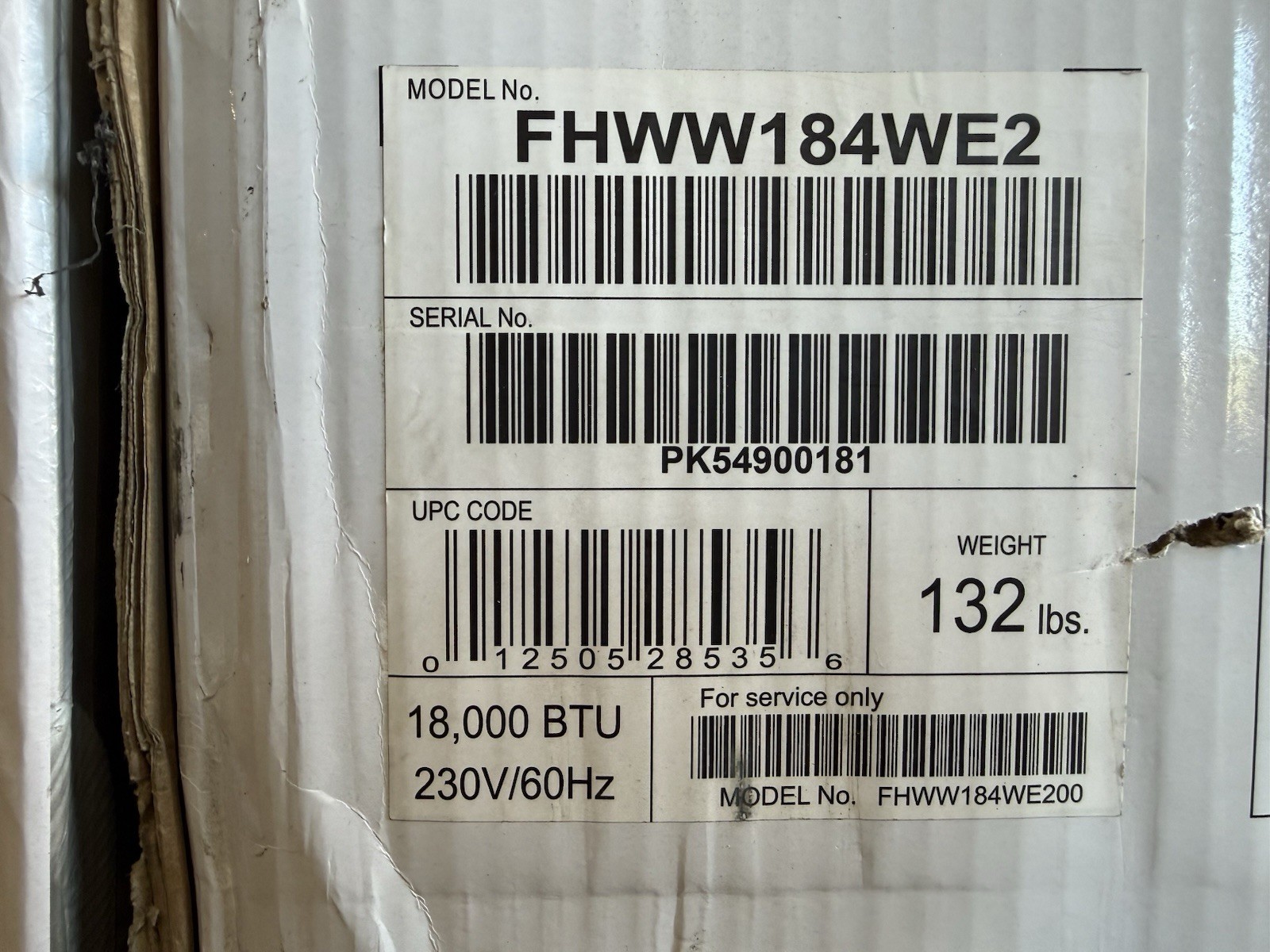 Frigidaire 18,000 BTU Window Air Conditioner with WiFi and Remote OPEN BOX