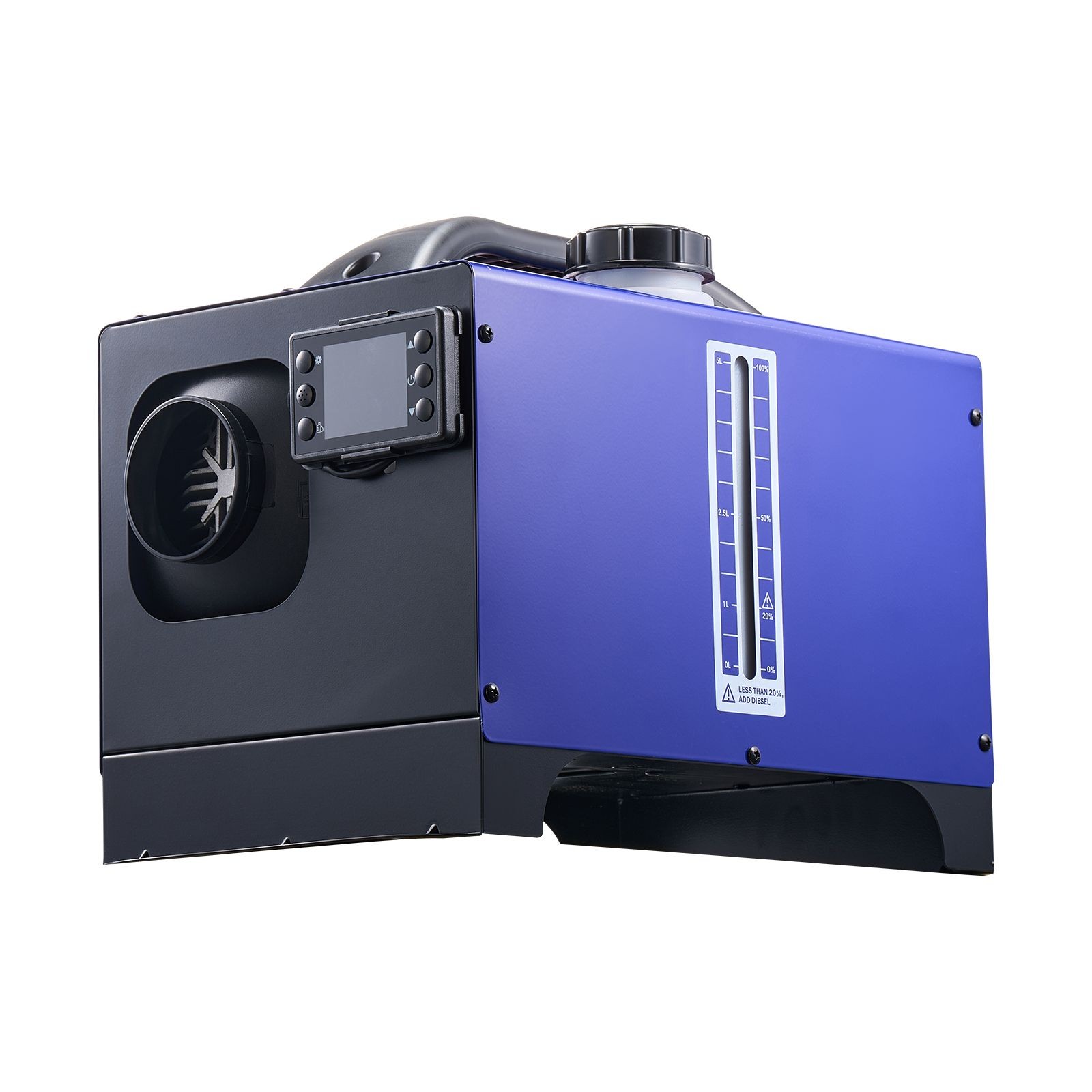 8KW 12V/ 24V Portable Diesel Air Heater with Remote, LCD, 1.3 Gal Tank for RV