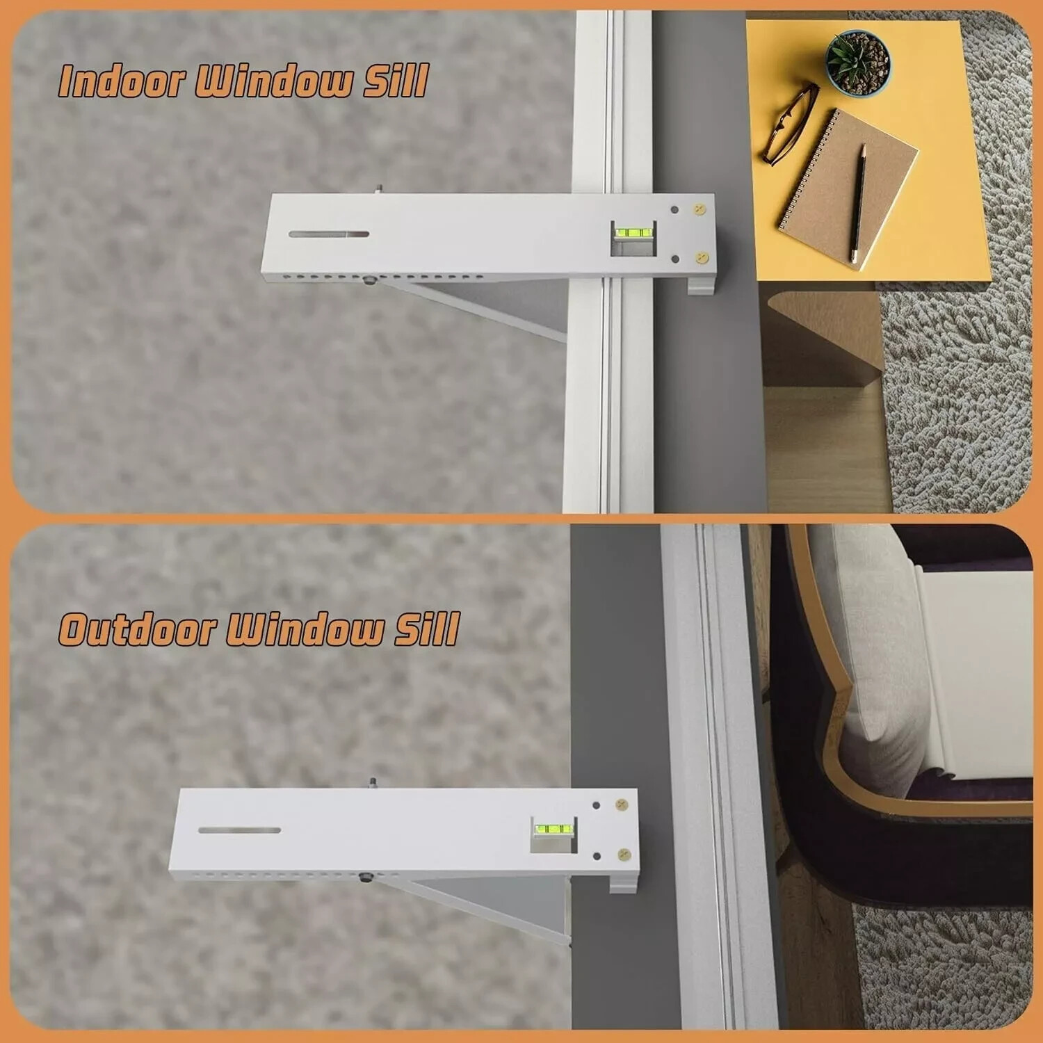 Soportes Universales Para Aire Acondicionado De Ventana Hasta 85 libras NUEVO US
