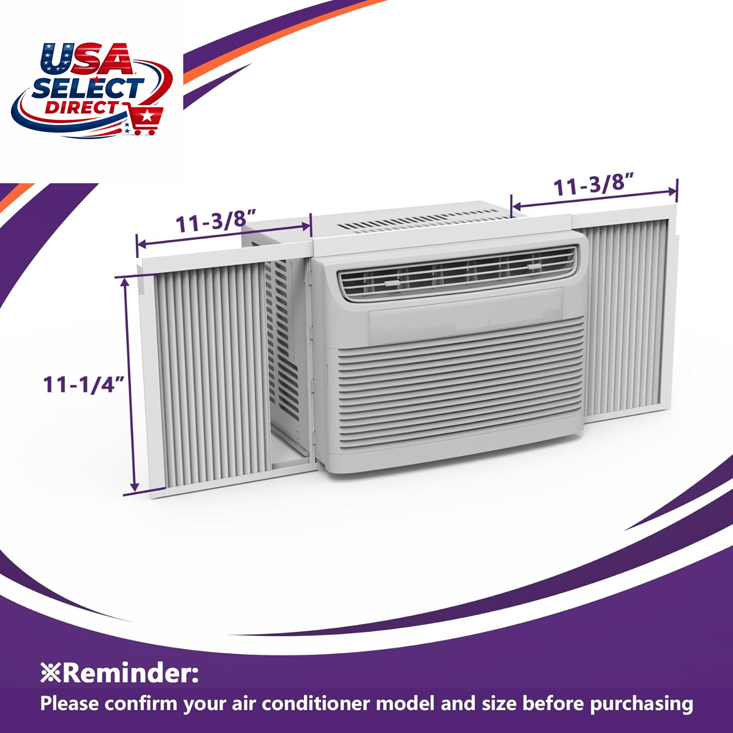 Window Air Conditioner Side Panels Insulation Kit Adjustable Filler