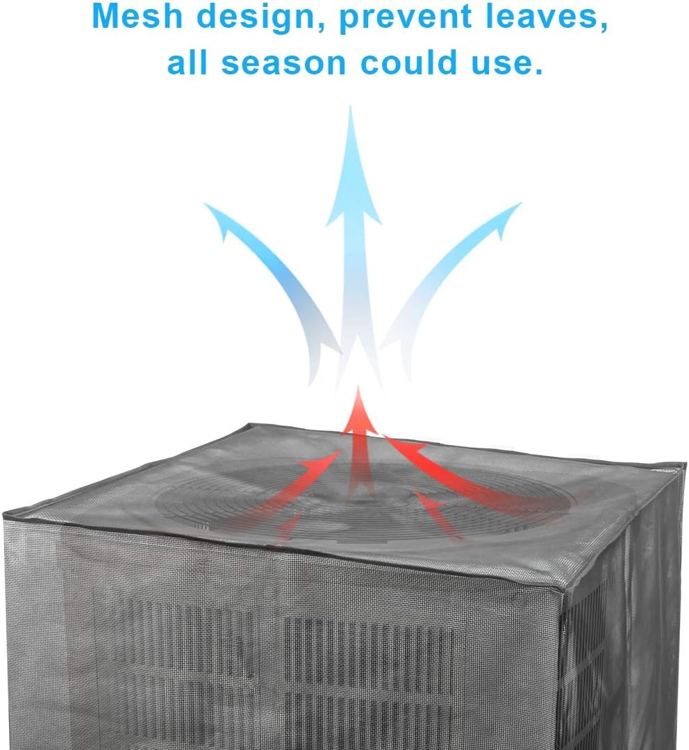 Full Mesh Central Air Conditioner Cover All Seasons Mesh Air Conditioner Leaf