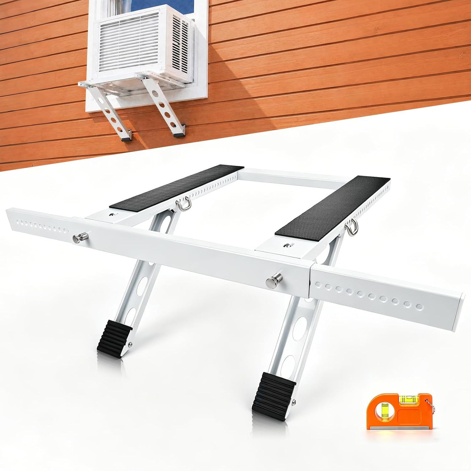 Upgraded Window AC Bracket No Drill, Adjustable 23″-39″ Window Air Conditioner S