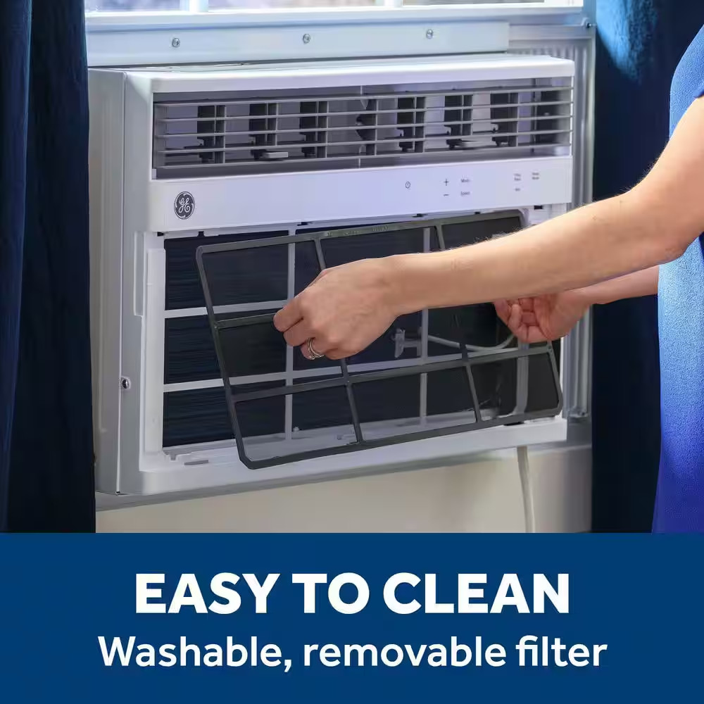 8,000 BTU Smart Window Air Conditioner for 350 Sq. Ft. in White with Wi-Fi and R