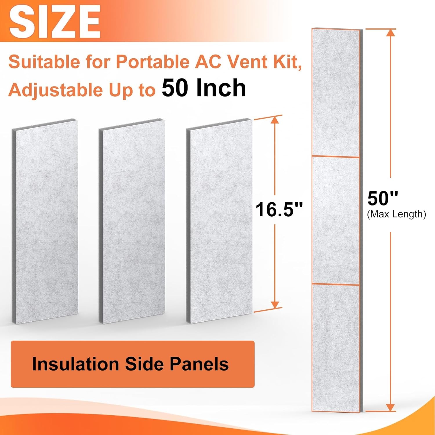 Insulated Foam Panels for Portable Air Conditioner Window Vent Kit Insulation