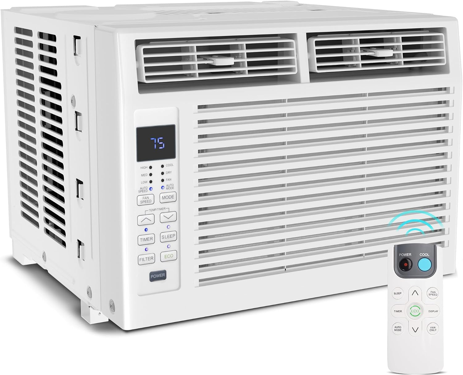 6,000 BTU Window Air Conditioner, Window AC Unit with Remote Control, Cools up t