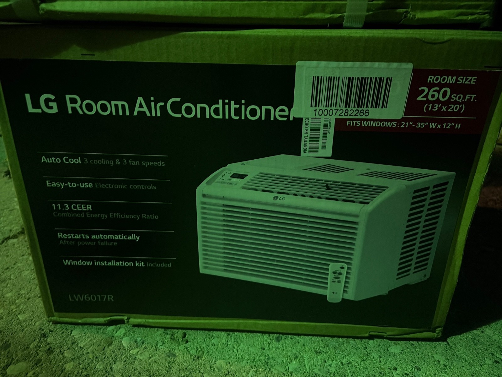 LG Window Air Conditioner with Remote Control – White (LW6017R)