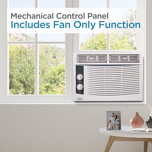 BLACK+DECKER Window Air Conditioner 5,000 BTU, BWAC05MWTB, White | AC 5000 BTU