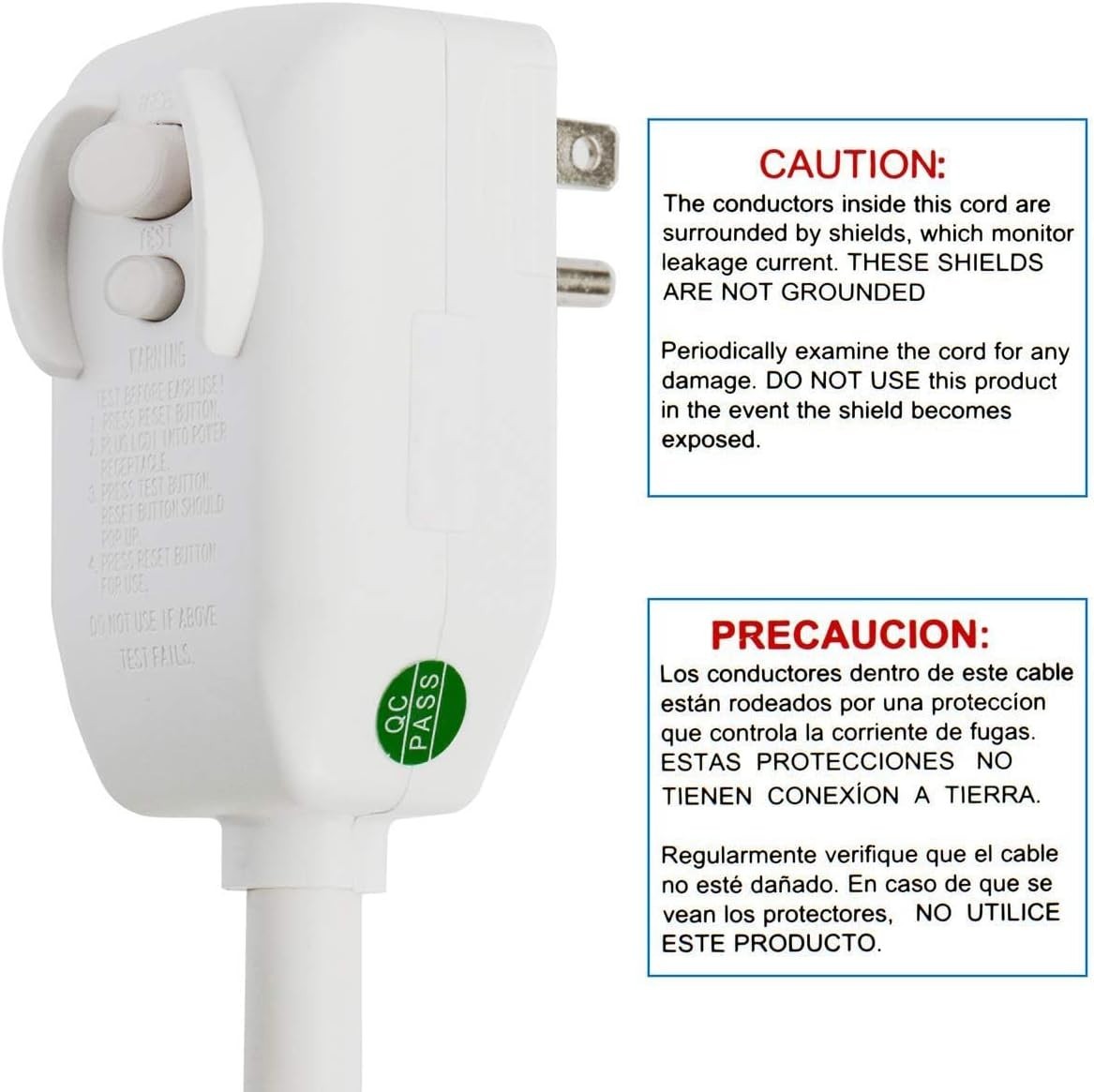 LCDI Power Cord 7.5FT 120V 13A 1560W
