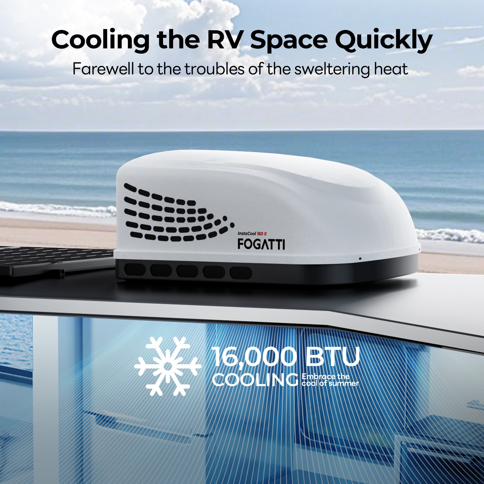 13.5K BTU Ducted RV Air Conditioner Cooling Rooftop RV AC -Certified Refurbished