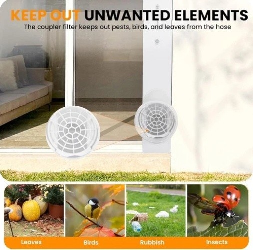 Portable Air Conditioner Kit with Hose and Panels Adjustable Window Seal Kit wit