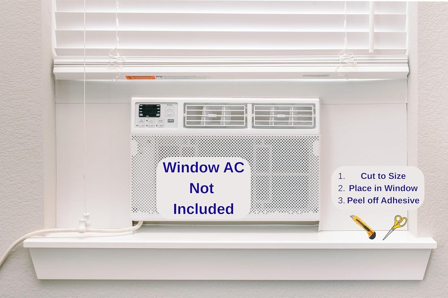 White Insulation Panels for Window AC – 36″ Wide