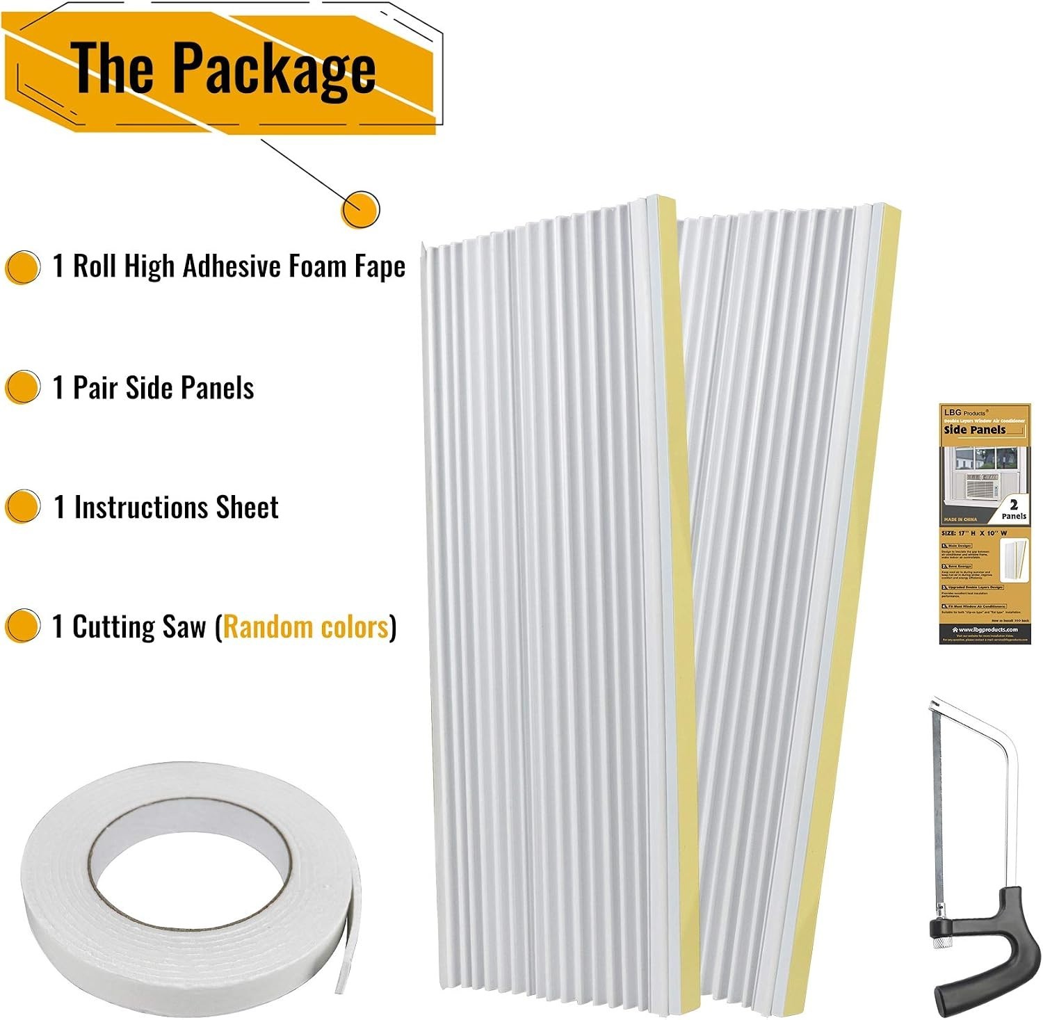Window Air Conditioner Side Panel Kit 17×10 Inches Insulating Double Layers 2…