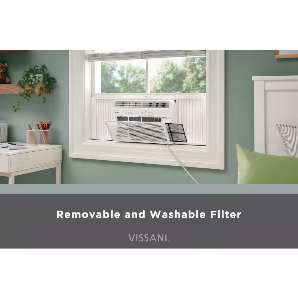 5,000 BTU 115-Volt Window Air Conditioner Cools 150 Sq. Ft. with Remote and Dehu