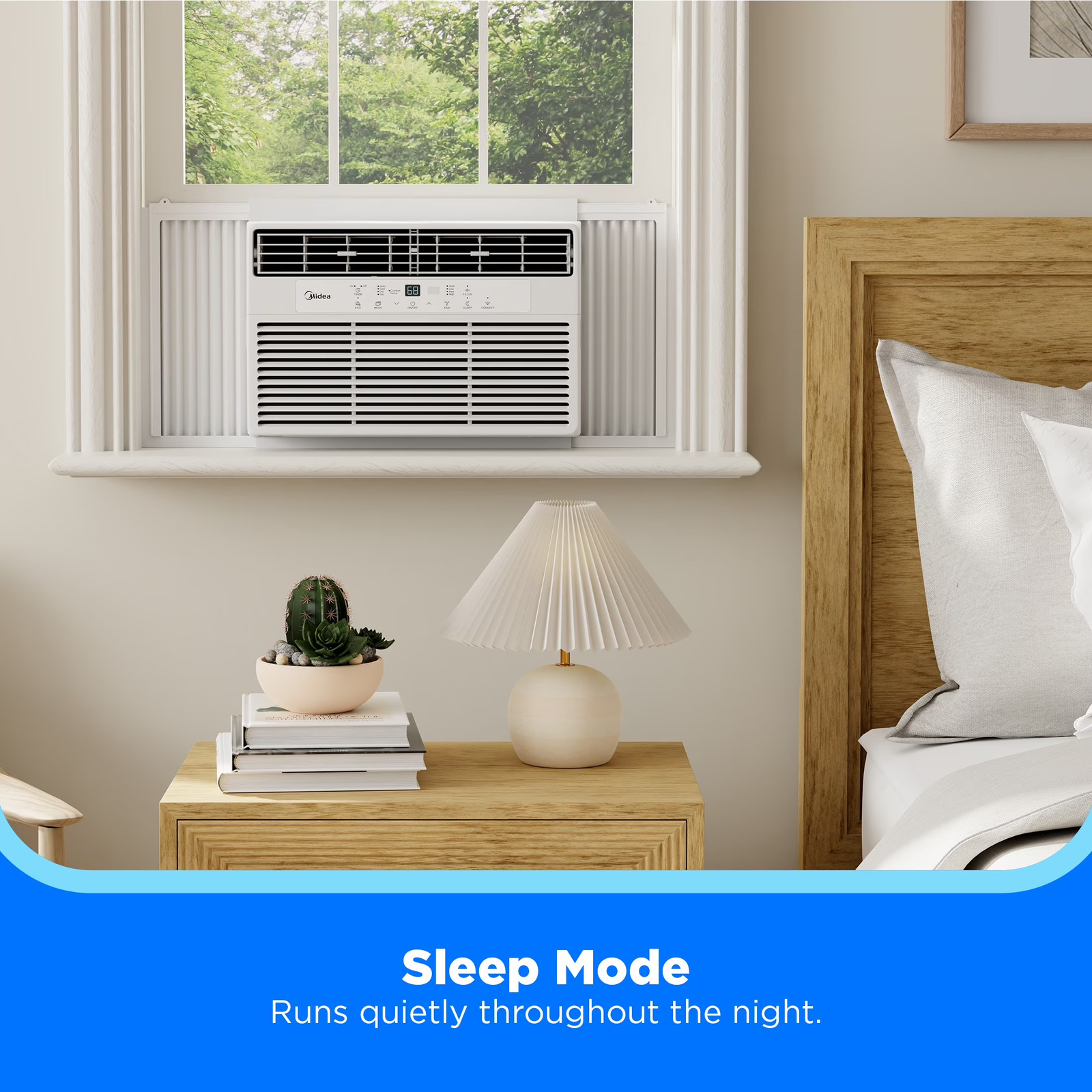 8,000 BTU 115V Smart Window Air Conditioner with Comfort Sense Remote, Up
