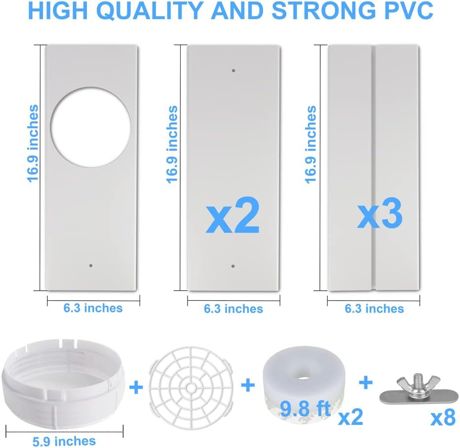 Portable Sliding Door Air Conditioner Kit, New Upgrade Door AC KIT, Adjustable A
