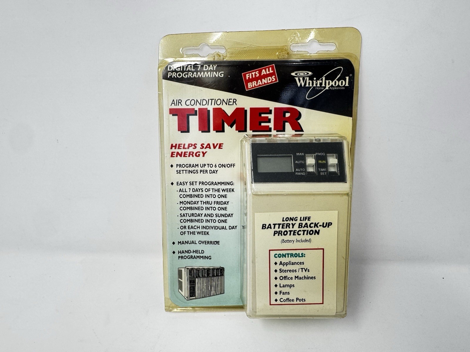 Whirlpool 8124 Digital 7-Day Air Conditioner Timer Heavy Duty 15A