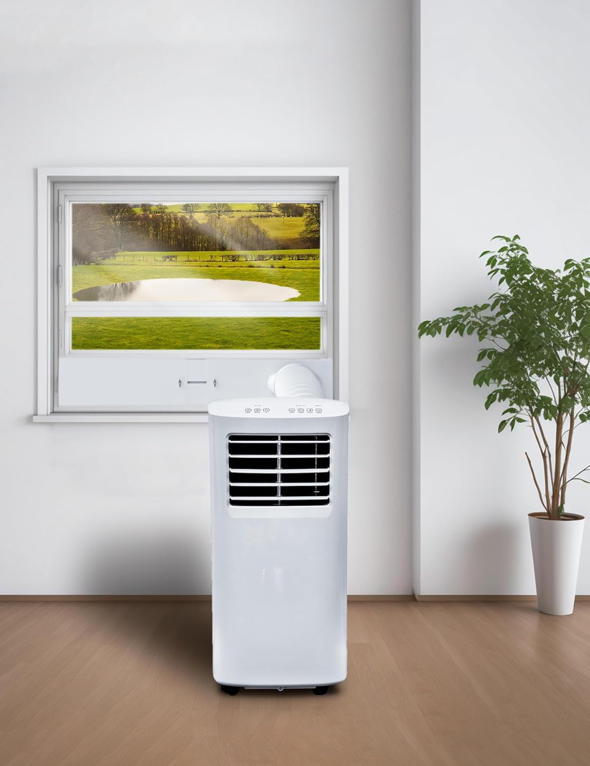 Portable Air Conditioner Window Vent Kit with 82″ Length, 5.9″ Diameter Exhaust