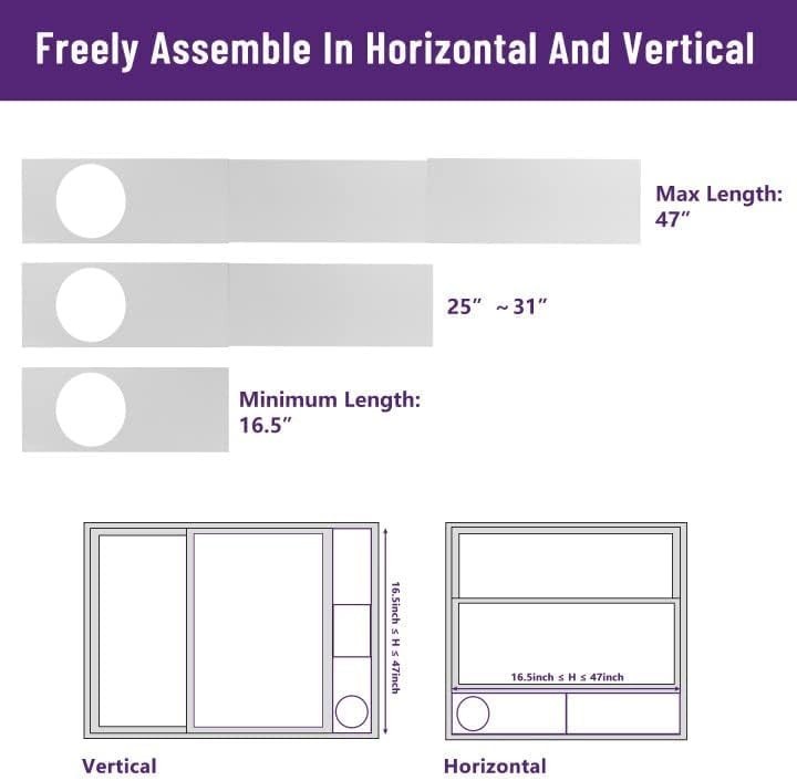 Adjustable AC Window Seal Kit for Sliding Windows – Fits 5.9” Exhaust Hose