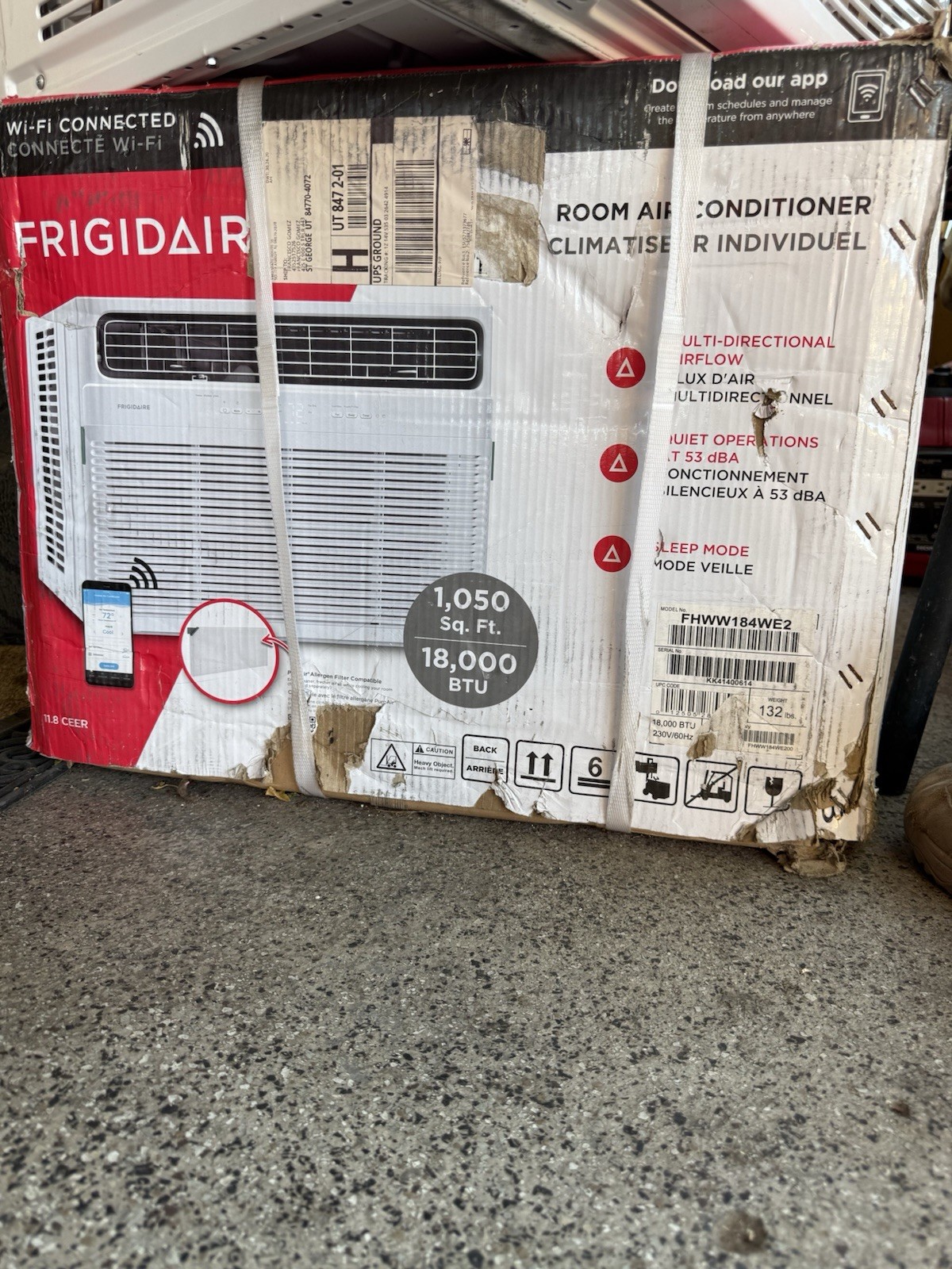 Frigidaire 18,000 DOE BTU 230VOLT Window Air Conditioner with Remote and Wi-Fi