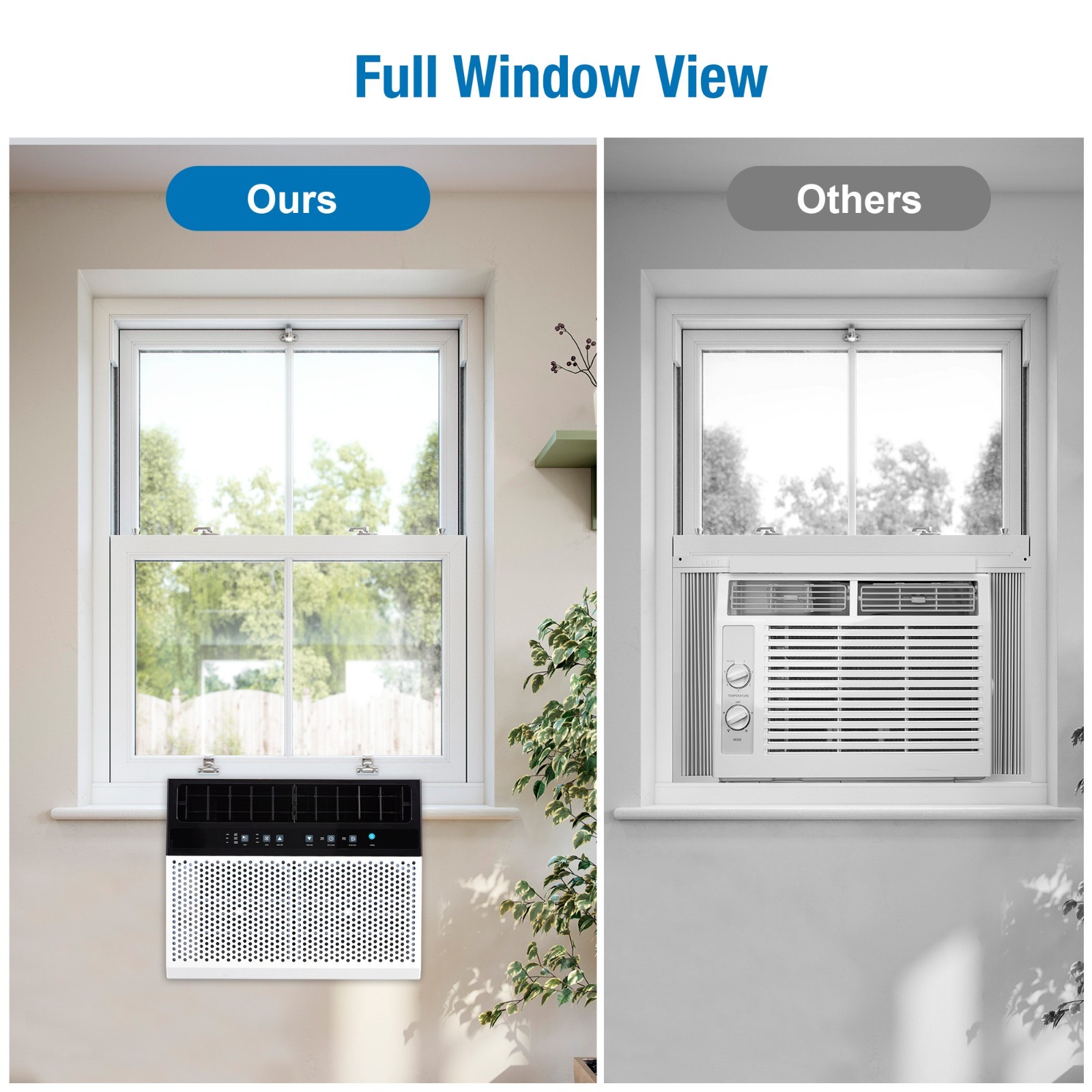 12000 BTU Window Air Conditioner, Energy-Saving Window AC Unit, U-Shaped AC Unit