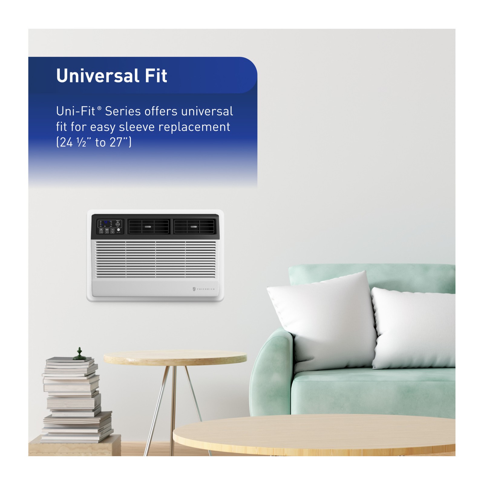 Friedrich Uni Fit Smart Thru The Wall Air Conditioner 10600 BTU Heating