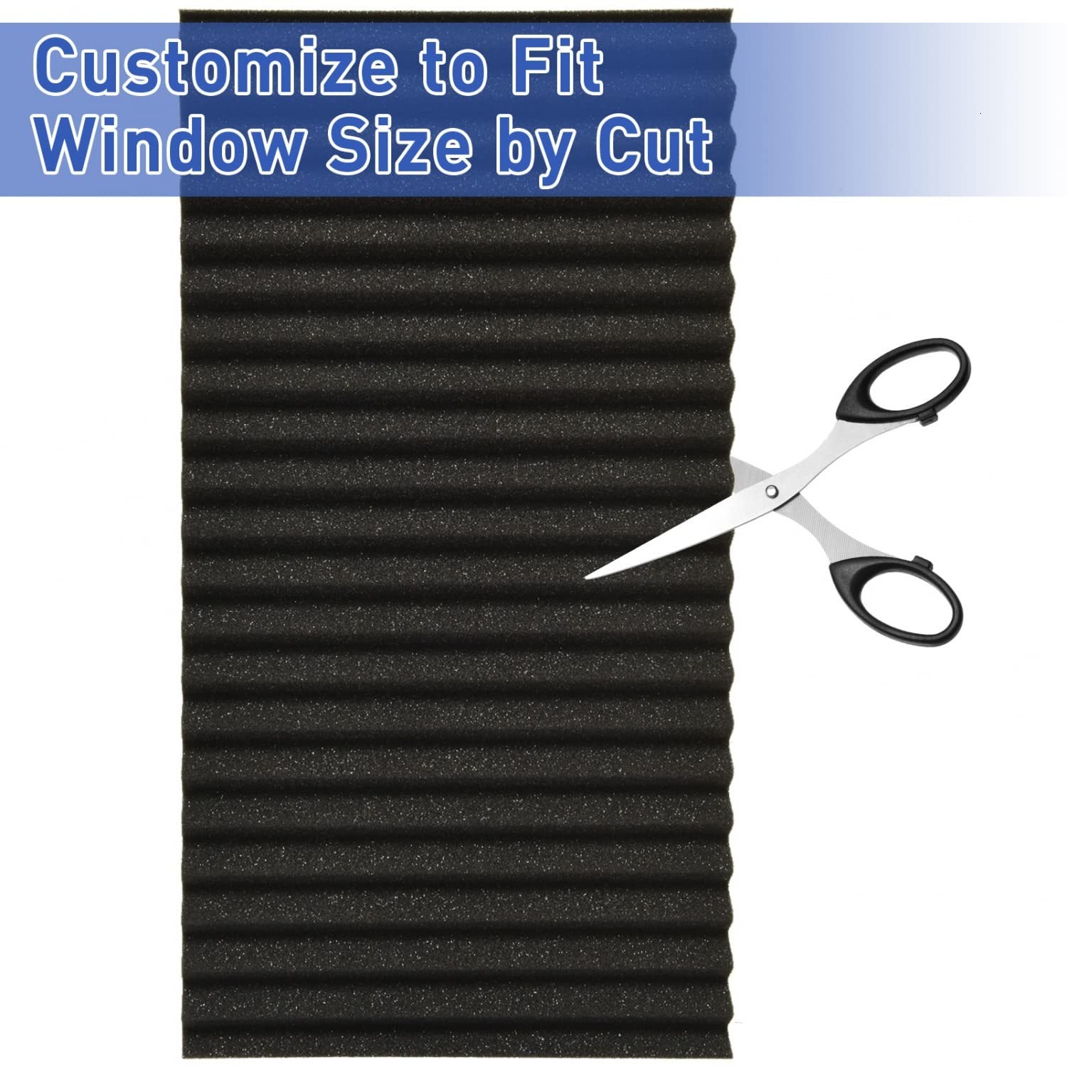Black Window Air Conditioner Foam Side Panels 2 Pack Insulated Replacement