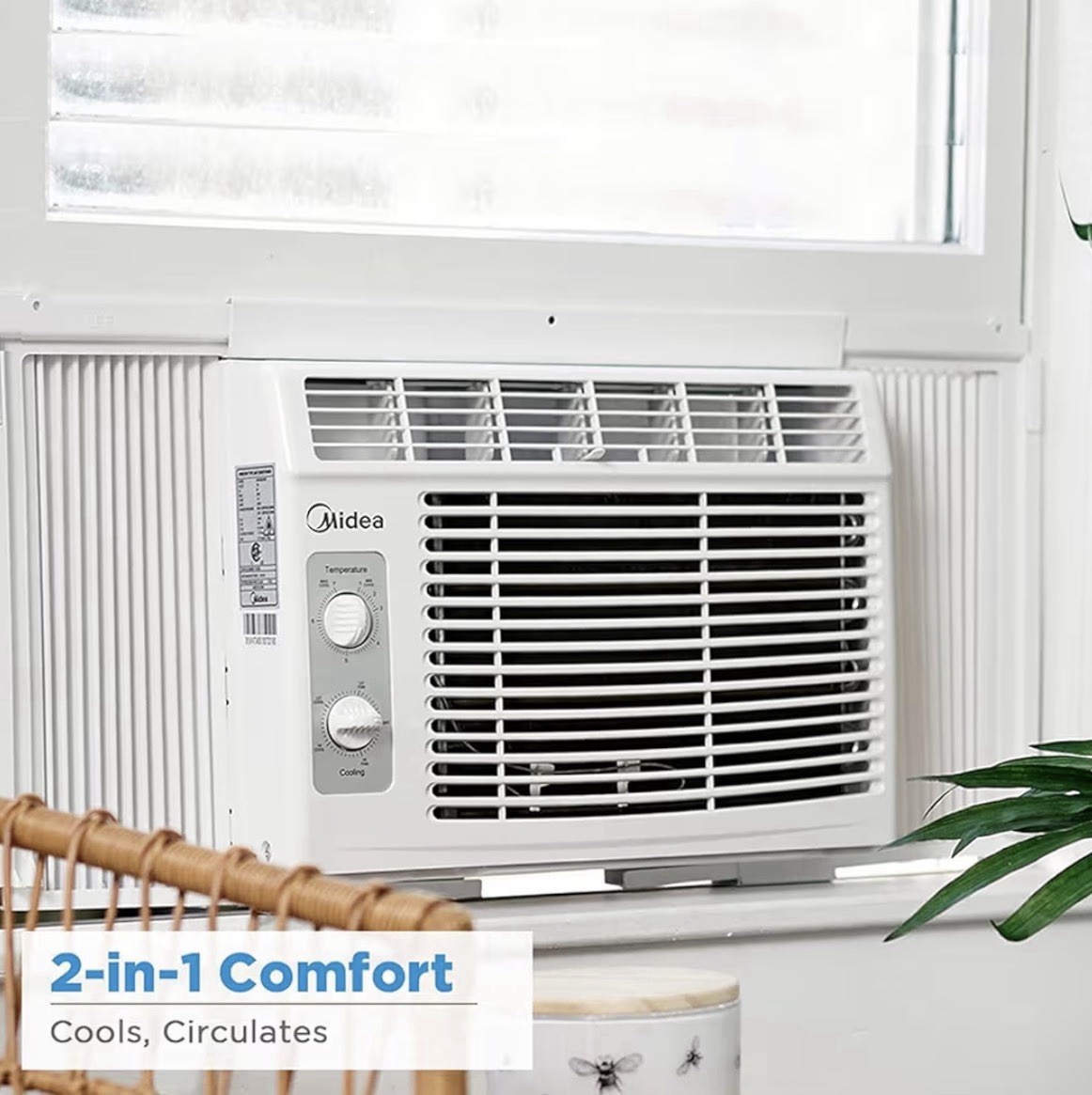 Midea 5,000 BTU EasyCool Small Window Air Conditioner – Cool up to 150 Sq. Ft