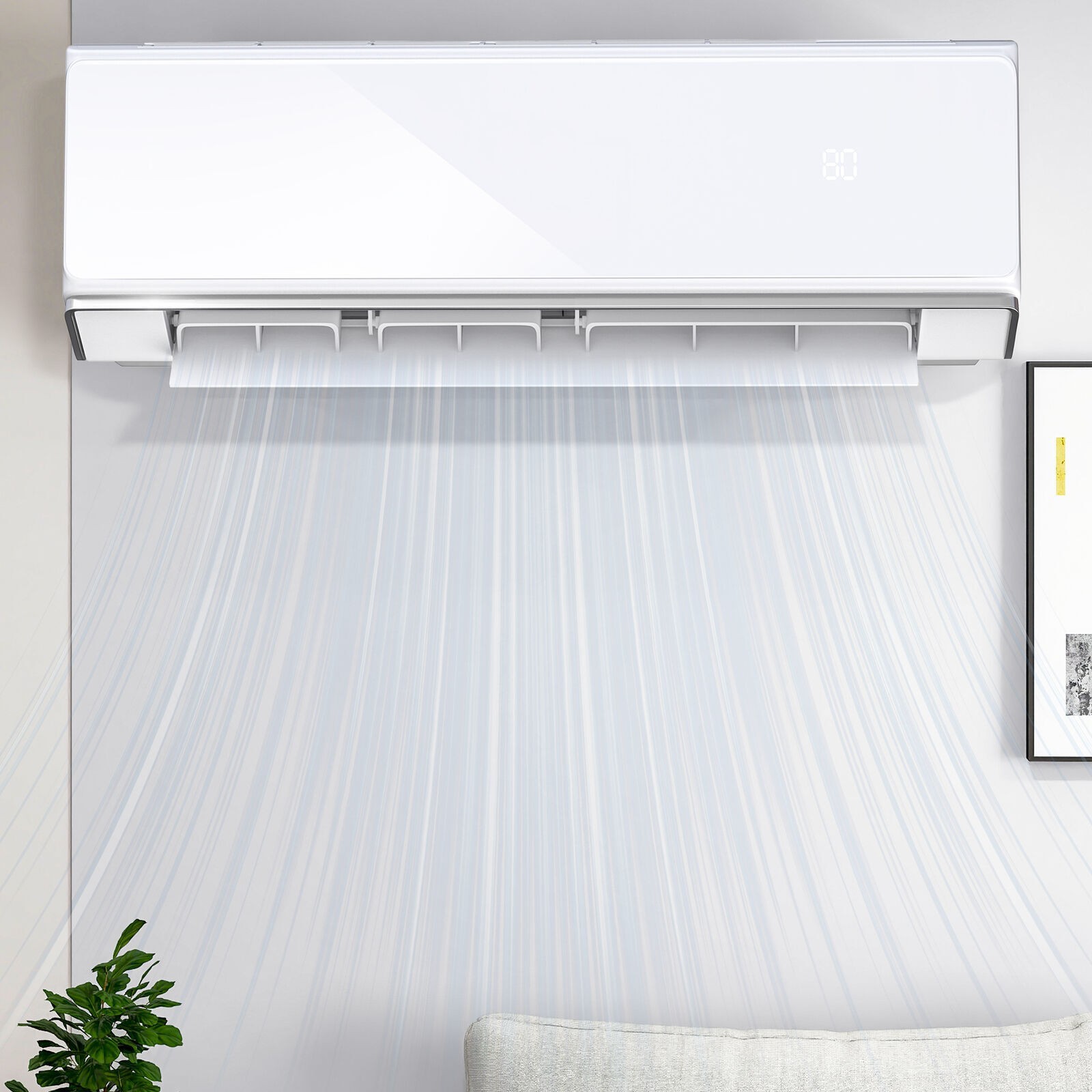 Beuloke 18/24K BTU 2/3 Zone Mini Split AC/Heating System Dual Mini Split