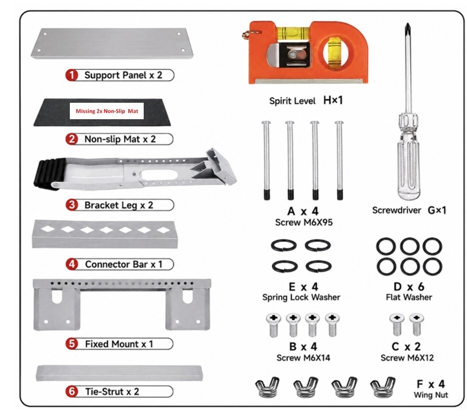WEETALL Air Conditioner Support Bracket No Drill: Heavy Duty 350lbs, Adjustable
