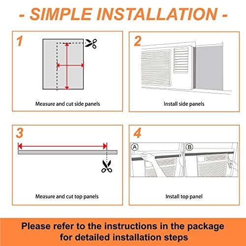 Window Air Conditioner Insulated Foam Panels – Winter Surround Insulation, Top S