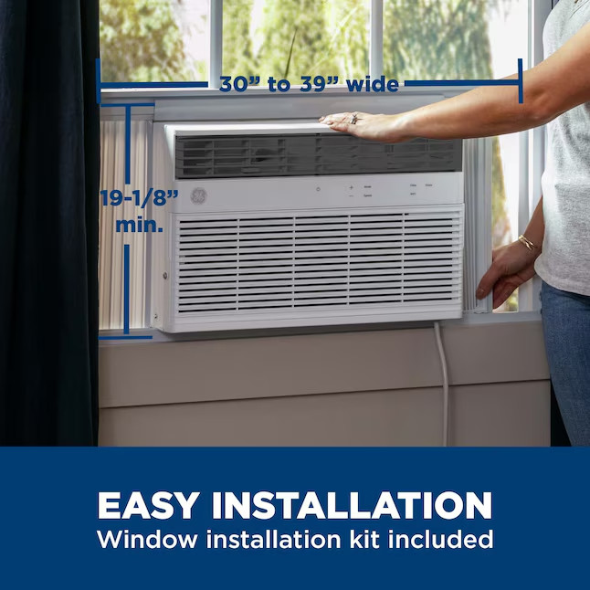 GE Extra Large Room Window Air Conditioner , Remote Included 240-Volt , 18600