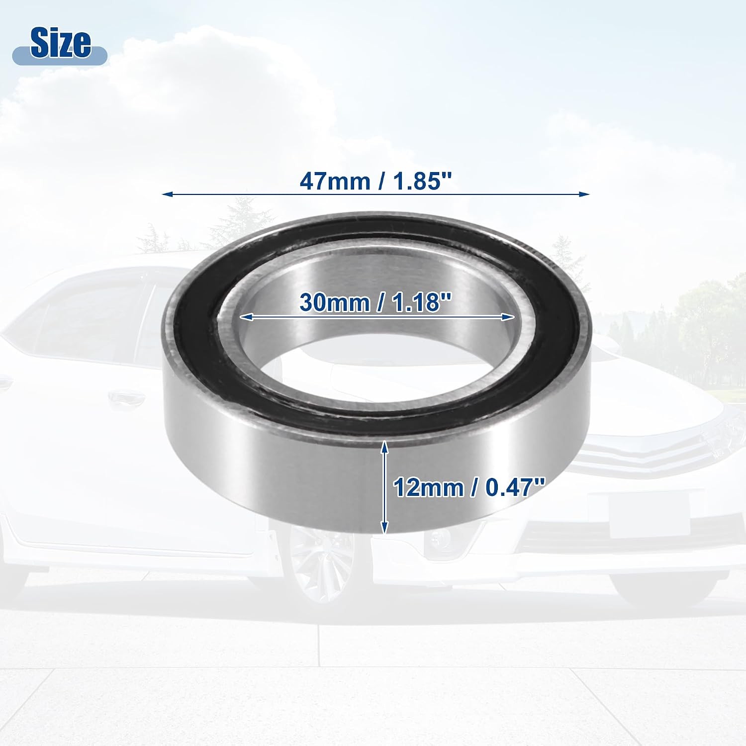 ACROPIX Universal Car Air Conditioner A/C Compressor Clutch Bearing 30mm ID x 47
