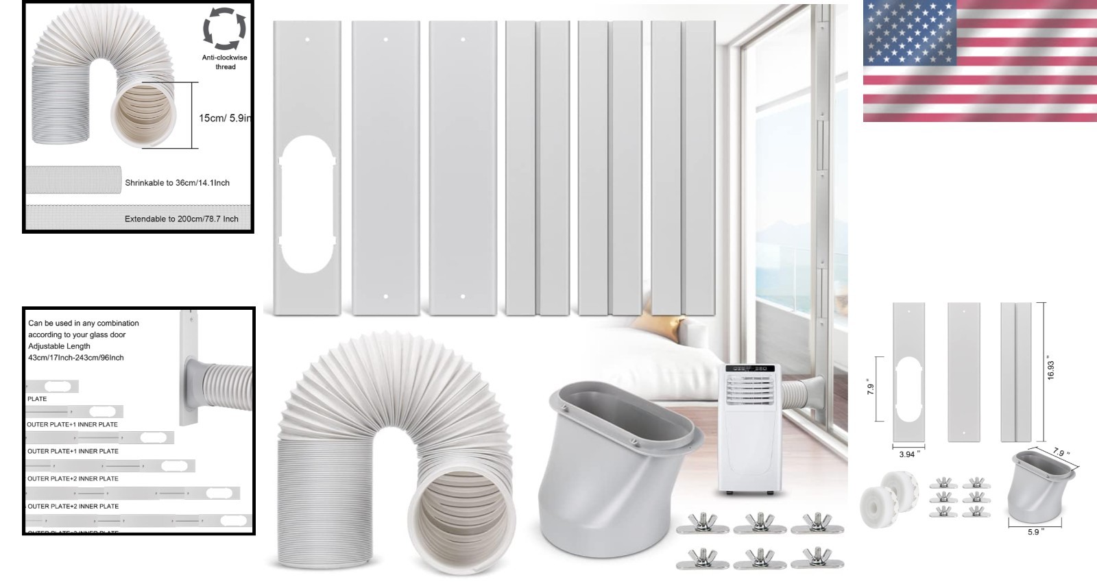 Easy Install Window Seal Kit for Portable Air Conditioner