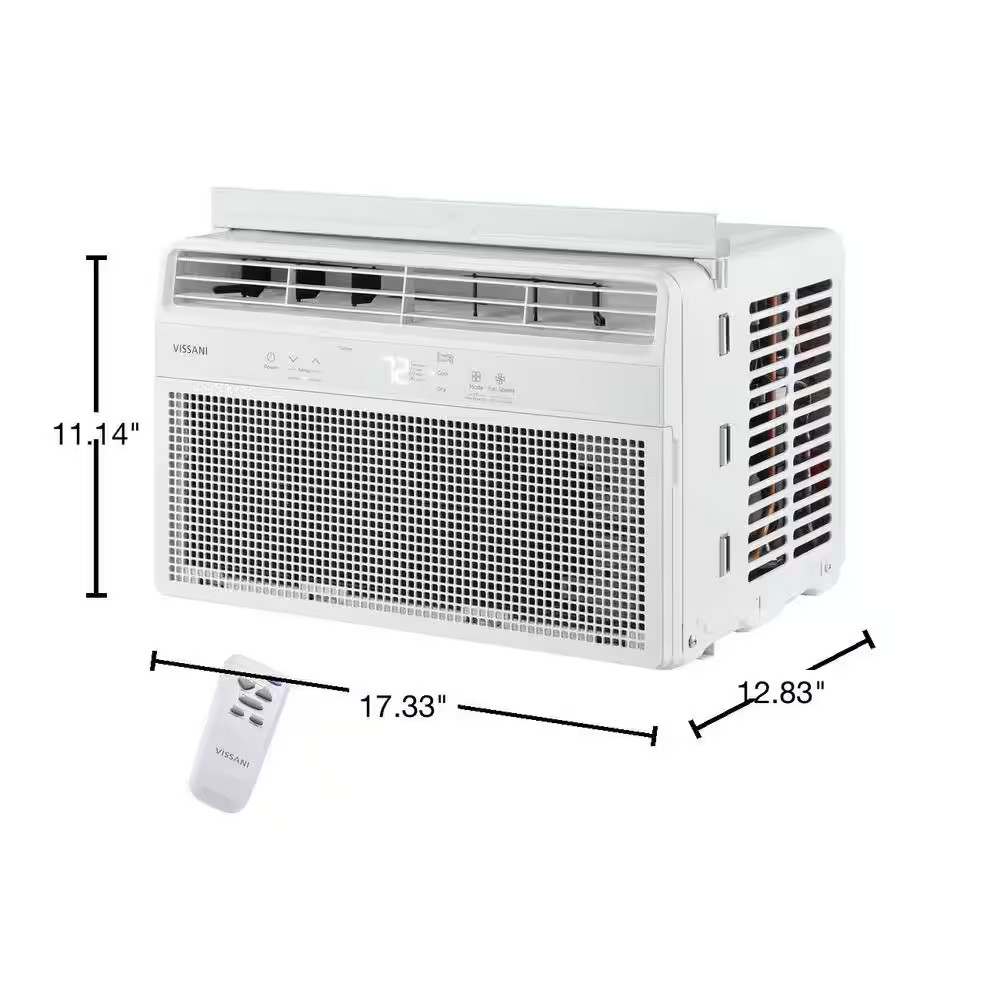 6,000 BTU 115-Volt Window Air Conditioner Cools 250 Sq. Ft. with Remote, Dehumid