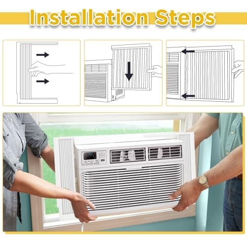 Window Air Conditioner Side Panels with Frame Adjustable Extra Wide 2 Pack